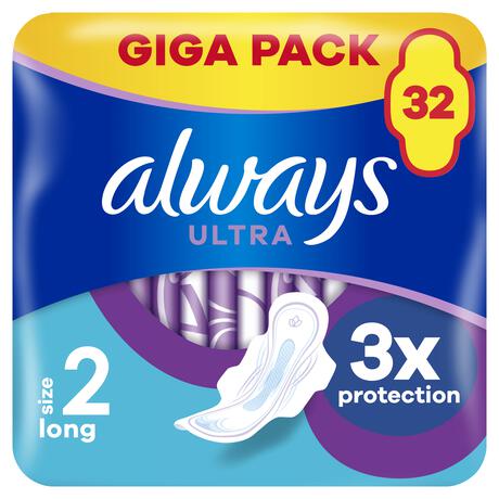 Always Ultra Maandverband Long Met Vleugels 32 Stuks