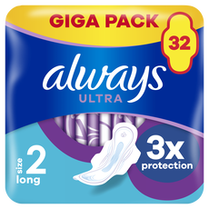 Always Ultra Maandverband Long Met Vleugels 32 Stuks