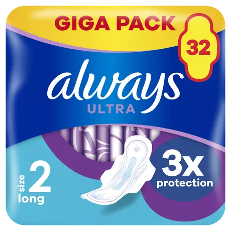 Always Ultra Maandverband Long Met Vleugels GP 32 Stuks