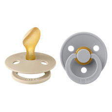 BIBS Colour Fopspeen Anatomisch Latex Maat 2 Vanilla/Cloud 2 stuks