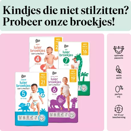 Etos Luierbroekjes Extra Large Maat 6 15+ kg Maandbox 126 stuks