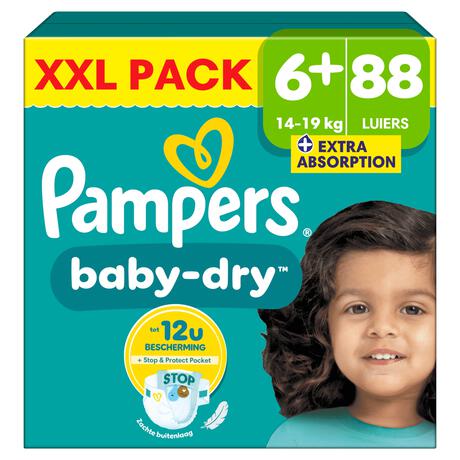 Pampers Baby Dry XXL Pack Luiers Maat 6+ 14-19 KG 88 Stuks