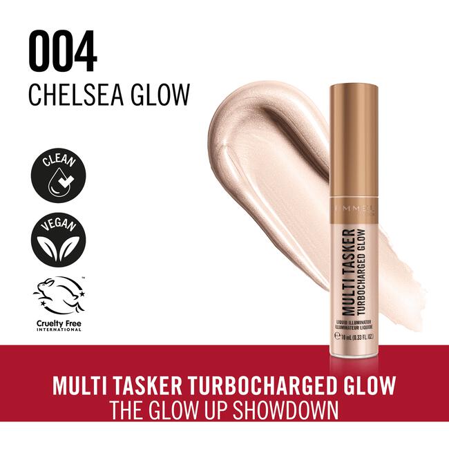 Rimmel London Multi Tasker Turbocharged Glow Liquid Illuminator Highlighter - Creme - 004 Chelsea Glow