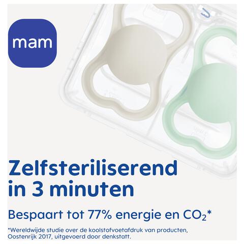 MAM Supreme Fopspenen 6-16 maanden Uni 2 stuks