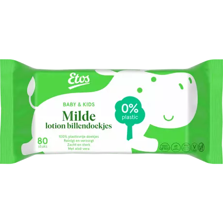 Etos Baby & Kids Milde Lotion Billendoekjes 80 stuks