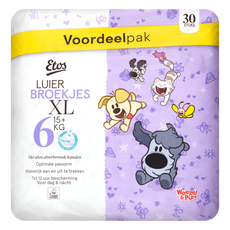 Etos Woezel & Pip Luierbroekjes Extra Large Voordeelpak Maat 6 16+ kilo 30 stuks