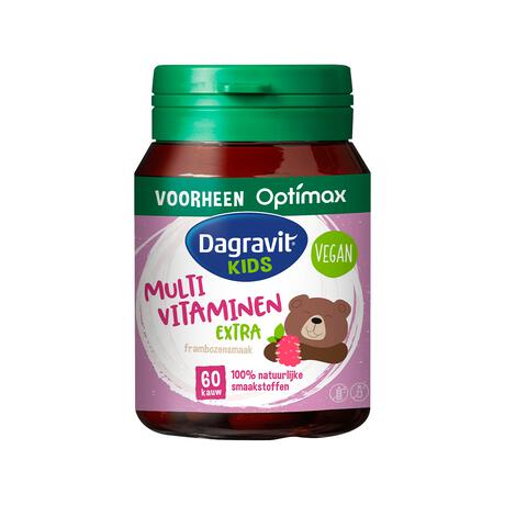 Dagravit Natural Kids Multi Framboos Hooggedoseerd 60 Dragees