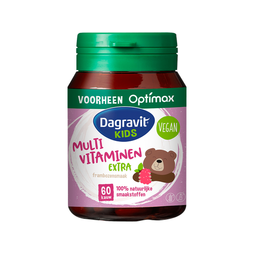 Dagravit Natural Kids Multi Framboos Kauwtabletten 60 stuks