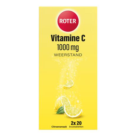 Roter Vitamine C Bruis 1000 mg Citroen 40 bruistabletten