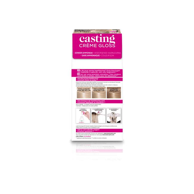 L'Oréal Paris Casting Crème Gloss Haarverf 1010 White Chocolate Extra Licht Asblond