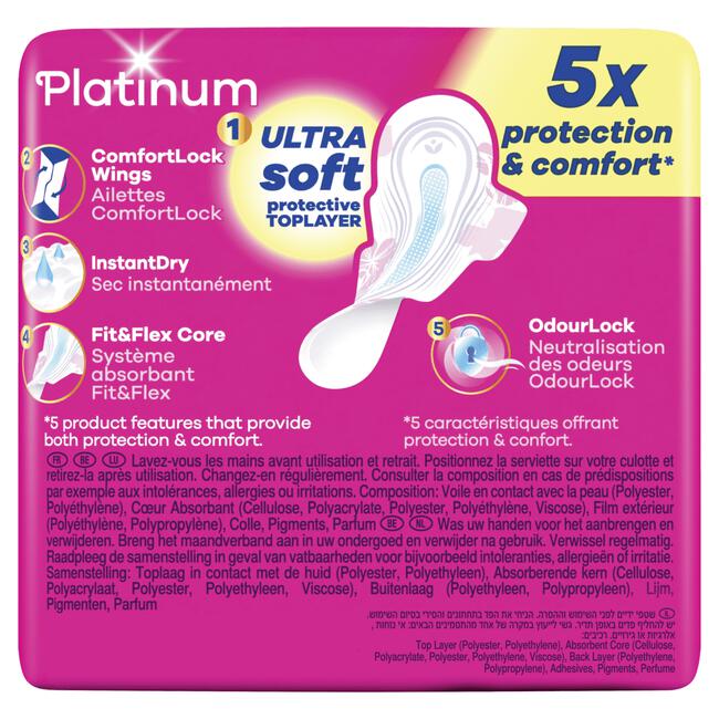 Always Platinum Maandverband Normal Met Vleugels 12 Stuks