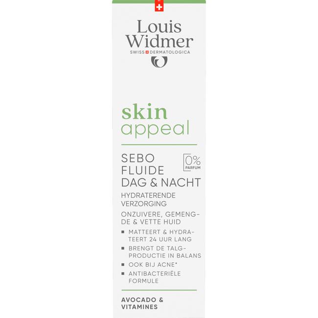 Louis Widmer Skinappeal Sebo Fluide Dag & Nacht Zonder Parfum 30 ML