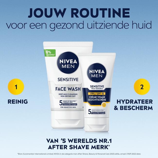 NIVEA MEN Sensitive Gezichtscrème SPF15 Gevoelige Huid 75 ml