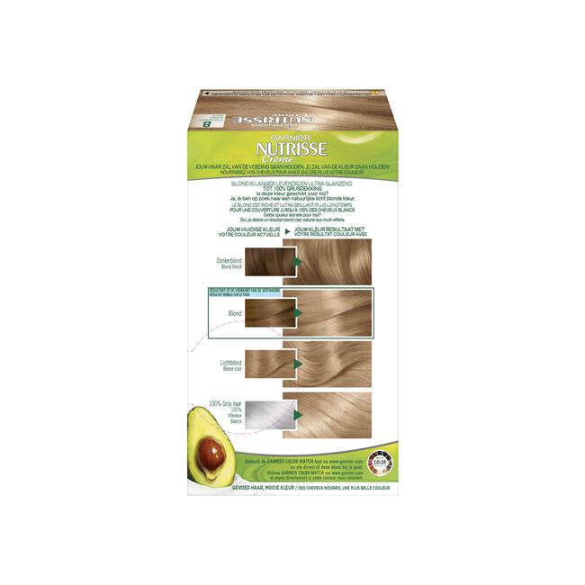 Garnier Nutrisse Crème Permanente Haarverf 8 Lichtblond