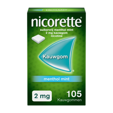 Nicorette 2 mg Menthol Mint Kauwgom