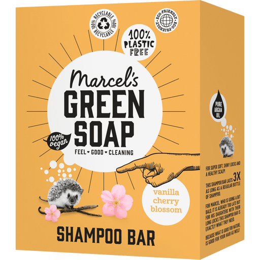 Marcel's Green Soap Vanilla & Cherry Blossom Shampoo Bar 90 GR