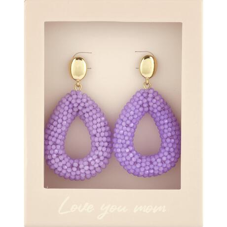 Splendid Oorbel Druppel Paars