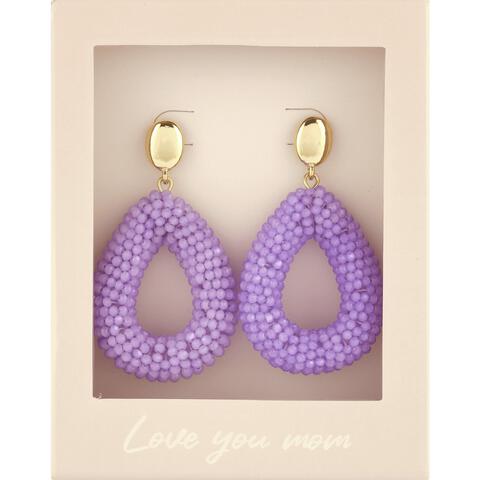 Splendid Oorbel Druppel Paars