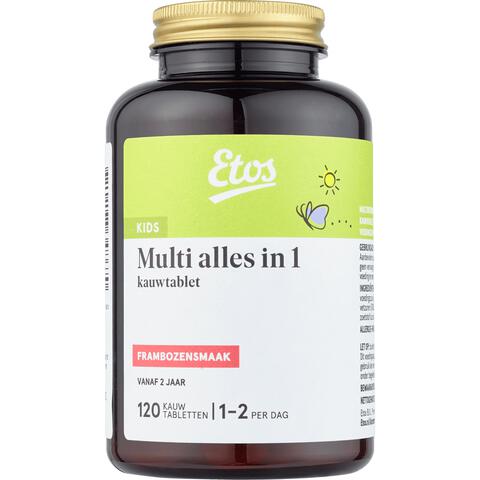 Etos Kids Multi Kauwtabletten Frambozensmaak 120 tabletten