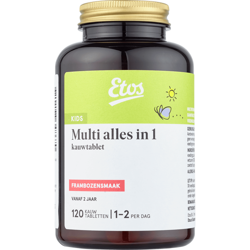Etos Kids Multi Kauwtabletten Frambozensmaak 120 Tabletten