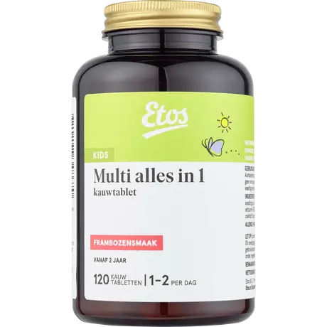 Etos Kids Multi Kauwtabletten Frambozensmaak 120 Tabletten