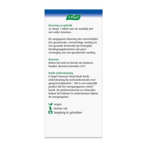 A.Vogel Famosan Overgang1* Totaal tabletten 60 stuks