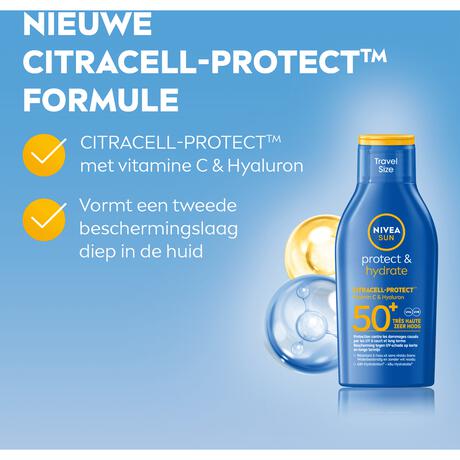 NIVEA SUN Protect & Hydrate Travel Size Zonnemelk SPF 50+ 100 ML
