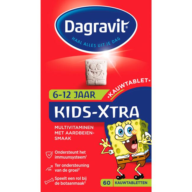 Dagravit Kids-Xtra 6-12 jaar 60 kauwtabletten
