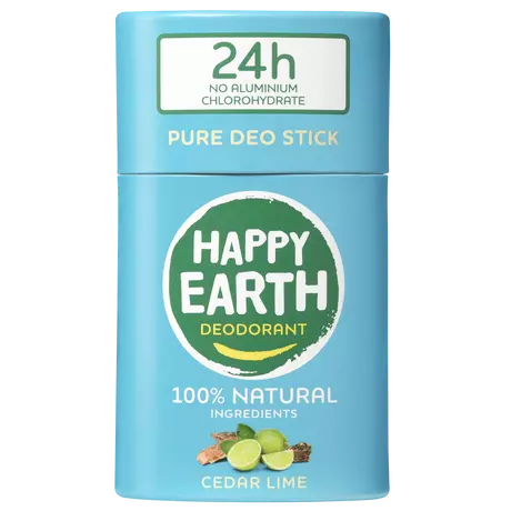 Happy Earth 100% Natuurlijk Cedar Lime Deodorant Stick 40 gram