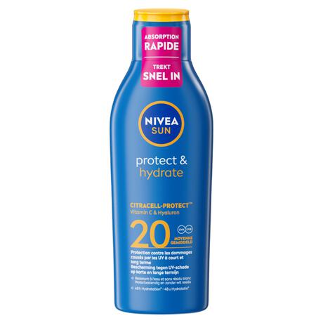 NIVEA SUN Zonnebrand Protect & Hydrate Zonnemelk SPF 20 200 ML