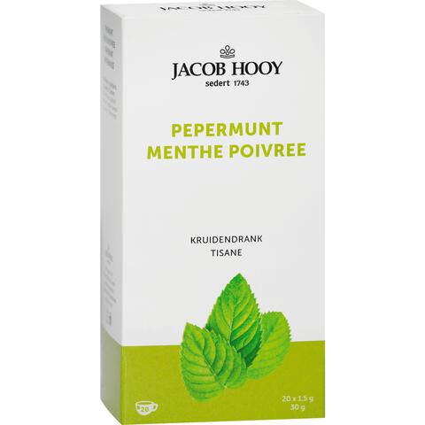 Jacob Hooy Pepermunt Thee Zakjes 20 stuks&nbsp;