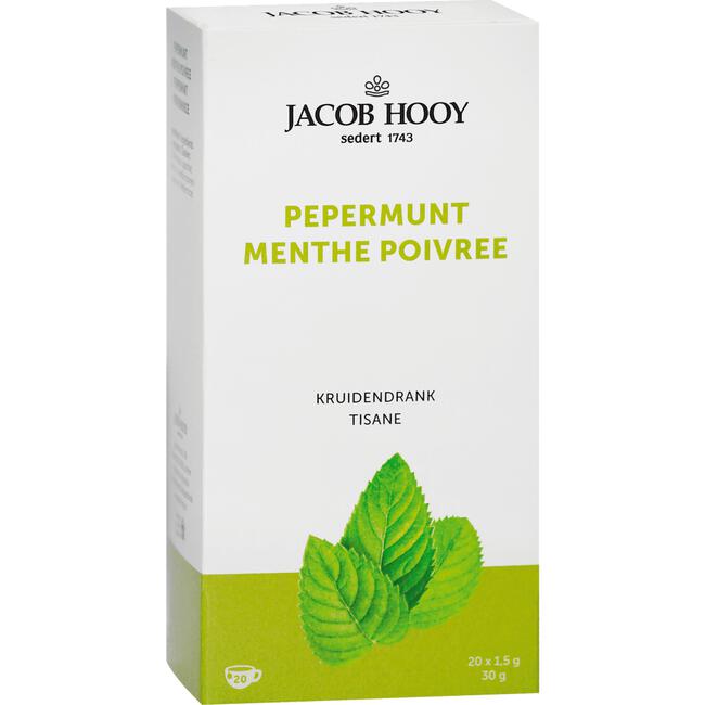 Jacob Hooy Pepermunt Thee Zakjes 20 stuks 