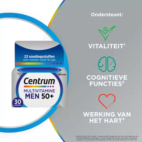 Centrum Men 50+ Multivitaminen Tabletten 30 stuks