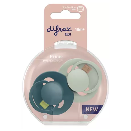 Difrax LOVI Prime Fopspeen 18M+ Pistachio/Green 2 stuks