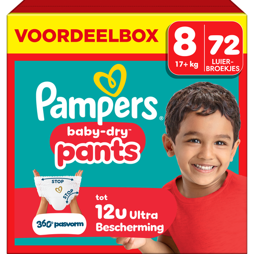 Pampers Baby Dry Pants Voordeelbox Luierbroekjes Maat 8 17+ kg 72 stuks