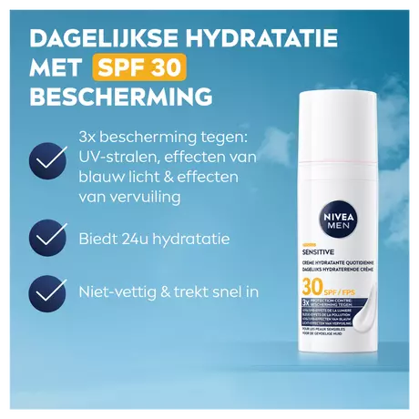 NIVEA MEN Sensitive Hydraterende Gezichtscrème SPF 30 50 ML