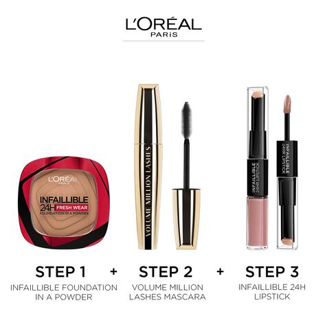 L'Oréal Paris Infaillible 24H Fresh Wear Foundation in a Powder 140 Golden Beige