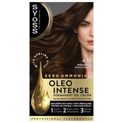 Syoss Oleo Intense Permanente Haarkleuring 4-18 Mokkabruin/Mocca Chocolat