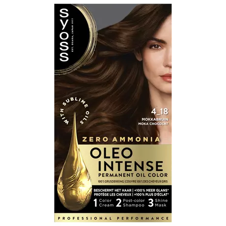 Syoss Oleo Intense Permanente Haarkleuring 4-18 Mokkabruin/Mocca Chocolat