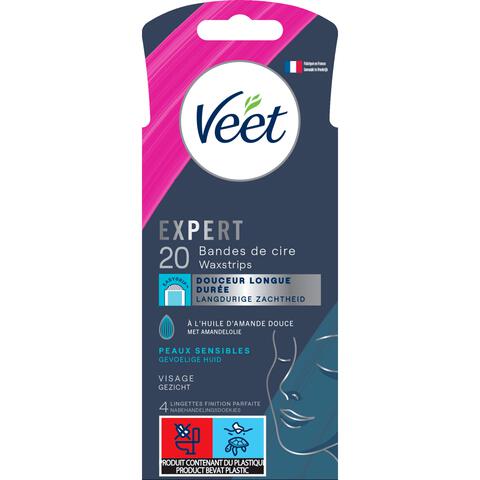 Veet Expert Ontharingsstrips Gezicht Gevoelige Huid 20 stuks