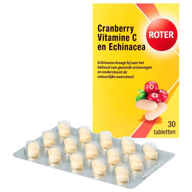Roter Cranberry Vitamine C Echinacea 30 tabletten