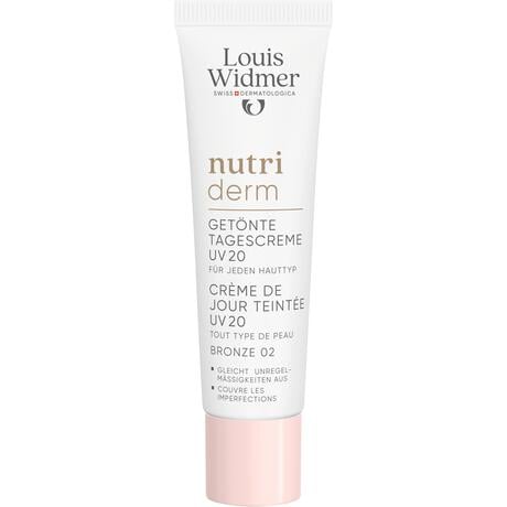 Louis Widmer Nutriderm Getinte Dagcrème UV SPF20 Bronze 02 Zonder Parfum 30 ML