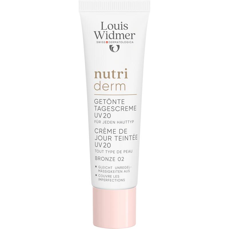 Louis Widmer Nutriderm Getinte Dagcrème UV SPF20 Bronze 02 Zonder Parfum 30 ML