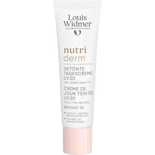 Louis Widmer Nutriderm Getinte Dagcrème UV SPF20 Bronze 02 Zonder Parfum 30 ML
