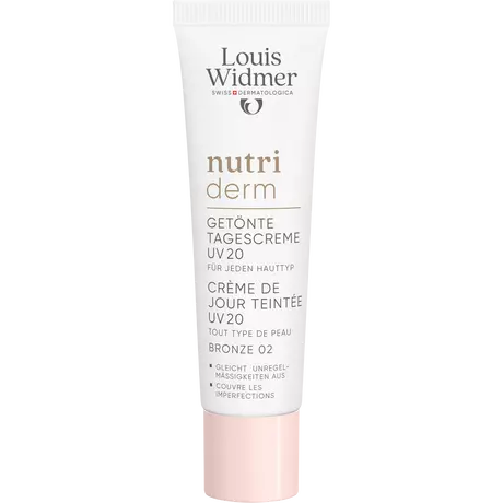 Louis Widmer Nutriderm Getinte Dagcrème UV SPF20 Bronze 02 Zonder Parfum 30 ML