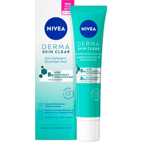 NIVEA Derma Skin Clear Night Exfoliant Onzuivere Huid 40 ML