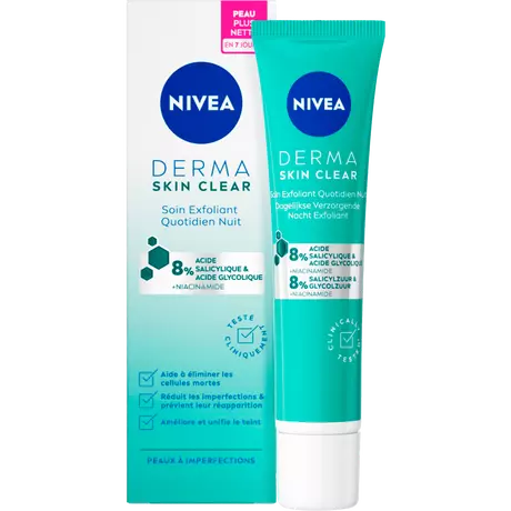 NIVEA Derma Skin Clear Night Exfoliant Onzuivere Huid 40 ML