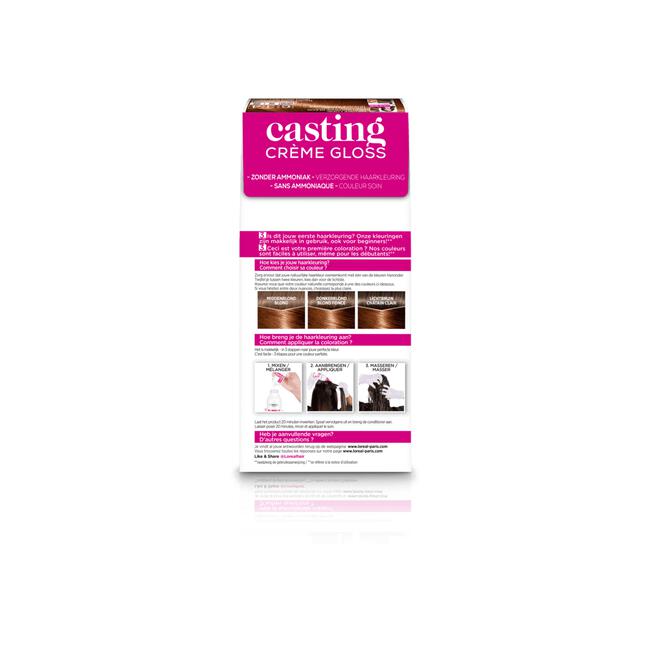 L'Oréal Paris Casting Crème Gloss Haarverf 634 Honey Biscuit Donker Goudkoperblond