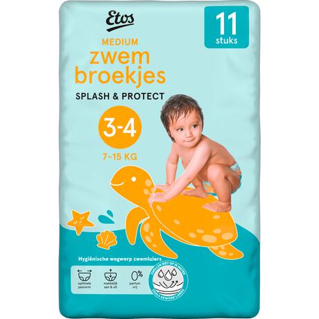 Etos Splash & Protect Zwembroekjes 3/4 Medium 11 stuks
