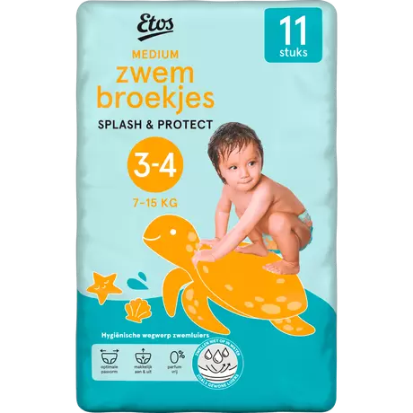 Etos Splash & Protect Zwembroekjes 3/4 Medium 11 stuks